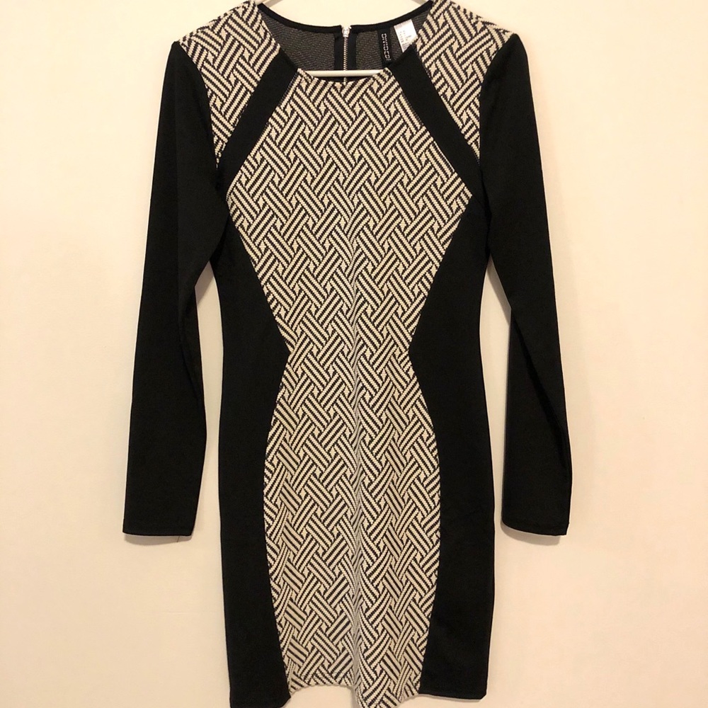 H&M Black and White Knit Dress